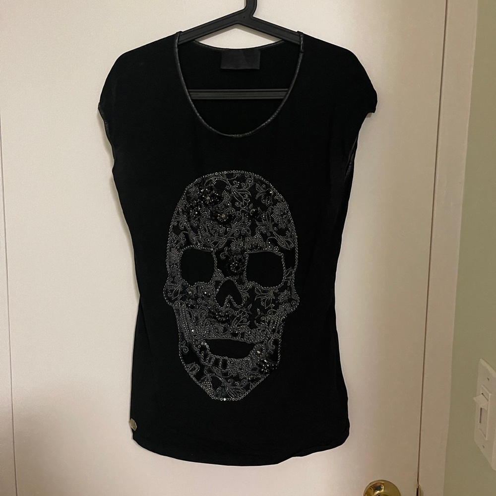 philipp plein rhinestone shirt size M